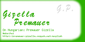 gizella premauer business card